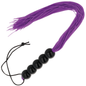 Látigo de bondage lila DARKNESS SENSATIONS, con cuerda y empuñadura, para juegos de restricción y BDSM.