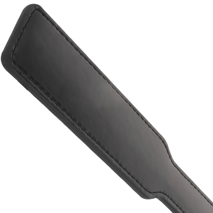 Paleta negra fetish DARKNESS SENSATIONS, con detalles de cuero y diseño elegante, para juegos de dominación y BDSM.