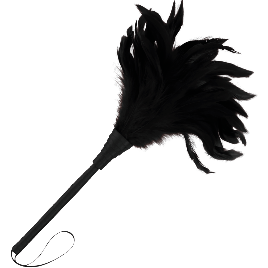 Pluma estimuladora negra LUX de la marca DARKNESS SENSATIONS, diseñada para sensaciones suaves y estimulantes.
