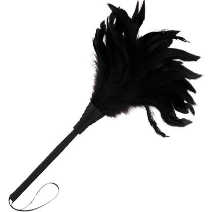 Pluma estimuladora negra LUX de la marca DARKNESS SENSATIONS, diseñada para sensaciones suaves y estimulantes.