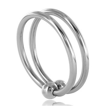 METAL HARD double glans ring in 28mm, showcasing a sleek metal design and smooth finish for comfortable wear.