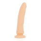Arnés para juguetes sexuales DELTACLUB con dildo de silicona médica de 17 cm y 3 cm de diámetro, en color natural.