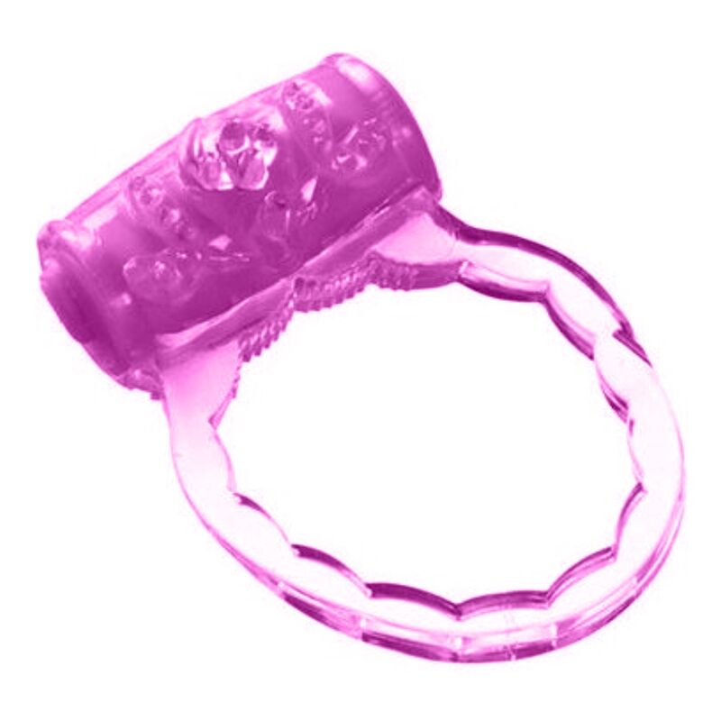 Pink vibrating ring from Diablo Picante, flexible and discreet, designed for enhanced pleasure and comfort during intimate moments.
