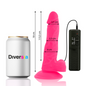 DIVERSIA - DILDO REALÍSTIC FLEXIBLE AMB VIBRACIÓ ROSA 18 CM -O- 4 CM