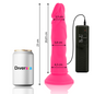 DIVERSIA - DILDO REALÍSTIC FLEXIBLE AMB VIBRACIÓ ROSA 23 CM -O- 4.3 CM