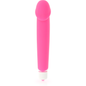 Vibrador realista de silicona rosa de la marca Dolce Vita, con diseño detallado y suave textura para uso íntimo.