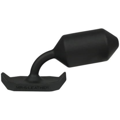 Plug anal eléctrico Electrastim Mr-S con cubierta de cuero, diseñado para estimulación anal y placer.