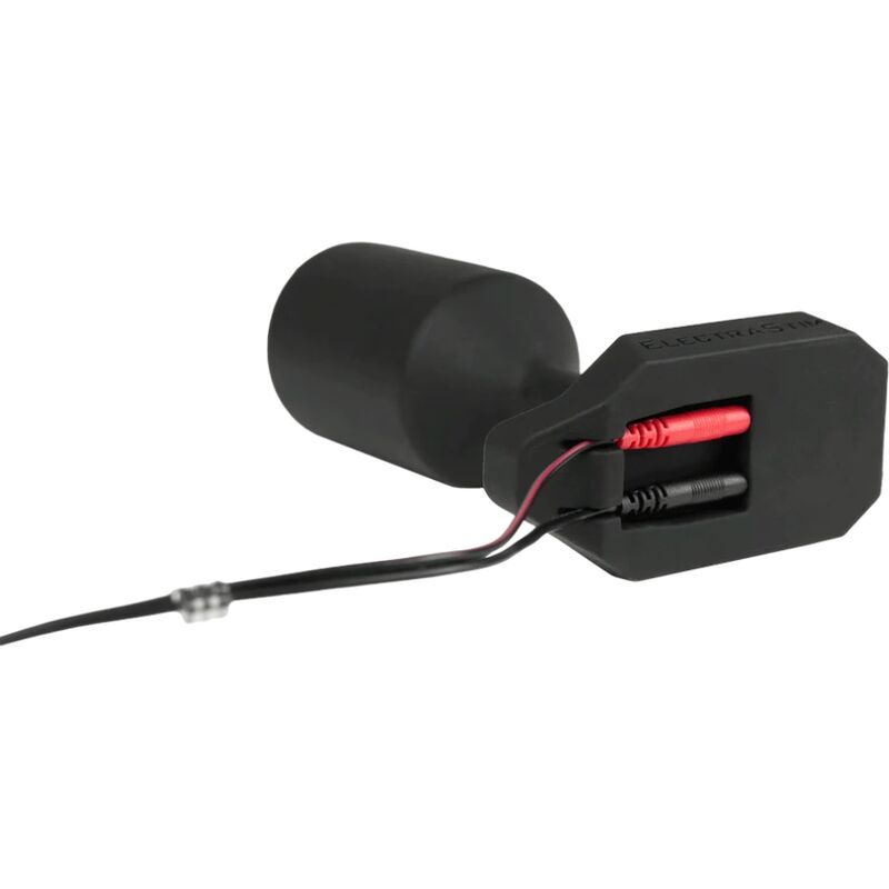 Plug anal de cuero Electrostim Mr-S de la marca Electrastim, con diseño ergonómico y detalles en cuero para uso íntimo.
