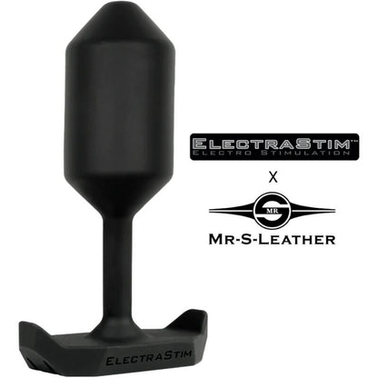 Plug anal eléctrico de cuero ElectraStim Mr-S para estimulación anal, con diseño ergonómico y materiales de alta calidad