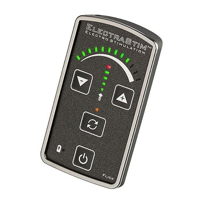 Electrastim Flick Stimulator Multi-Pack showing compact, handheld devices with control buttons for electrical stimulation therapy.