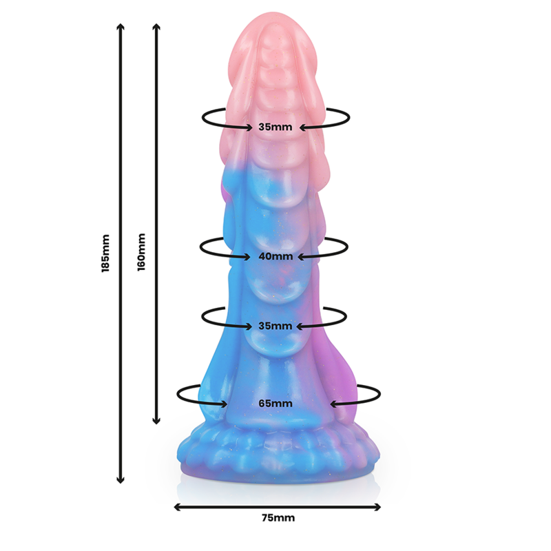 Dildo extraterrestre con forma humana de la marca EPIC, diseñado para uso íntimo y estimulante.
