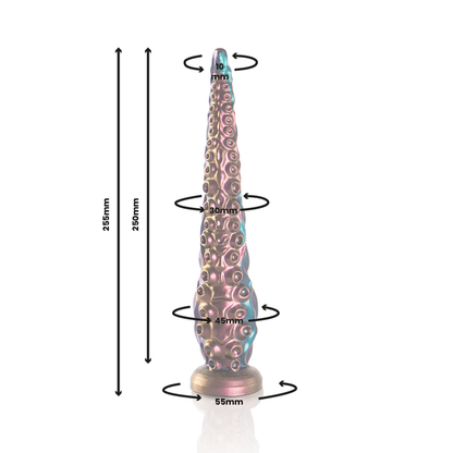 Dildo tentáculo Charybdis de tamaño pequeño de la marca EPIC, con forma de tentáculo y diseño detallado para uso íntimo.