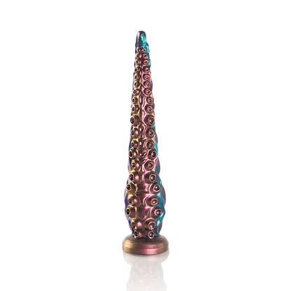 Dildo tentáculo pequeño de la marca EPIC, con diseño de calamar, en color negro, para uso íntimo y placentero.