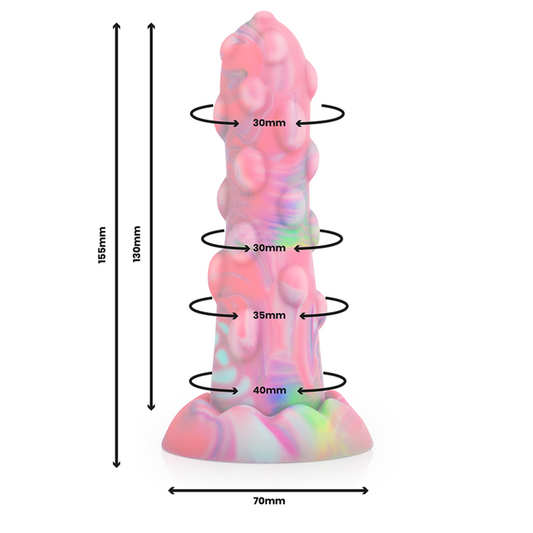 Dildo Nixie de la marca EPIC con diseño cambiante de forma y textura, ideal para uso íntimo y placer personal.