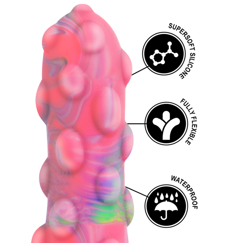 Dildo EPIC NIXIE Espíritu Cambia Formas, diseño innovador y flexible para uso íntimo, en color neutro y textura suave.
