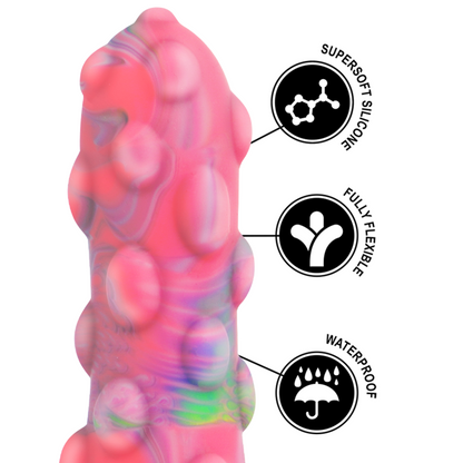 Dildo EPIC NIXIE Espíritu Cambia Formas, diseño innovador y flexible para uso íntimo, en color neutro y textura suave.