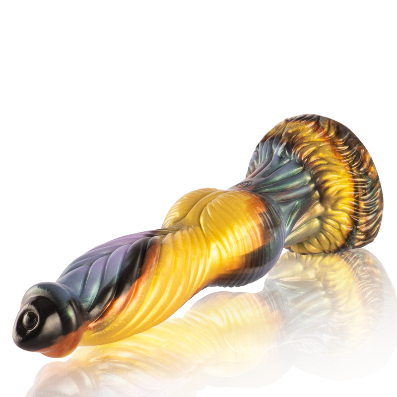 Dildo recargable EPIC Phoenix con control remoto, diseñado para placer, en color negro, con superficie suave y ergonómica.