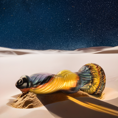 Dildo recargable EPIC Phoenix con control remoto, diseño ergonómico y detalles que resaltan en la imagen.
