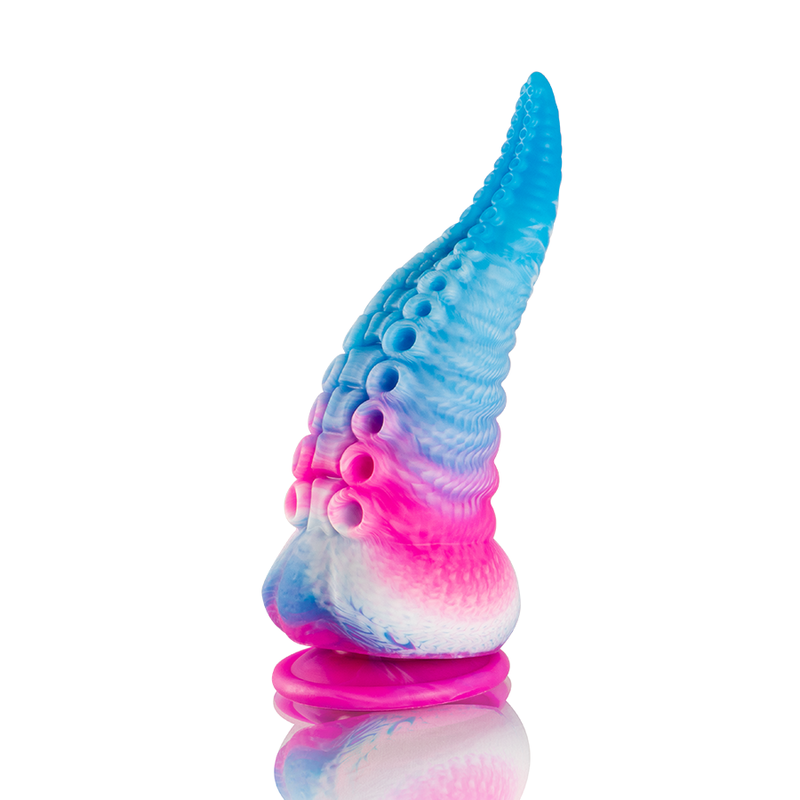 Dildo tentáculo azul pequeño de la marca EPIC, con textura detallada y diseño realista para uso íntimo.