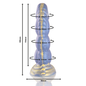 Dildo EPIC Poseidón Abrazo del Mar en color azul con detalles de textura marina, diseñado para placer y comodidad.