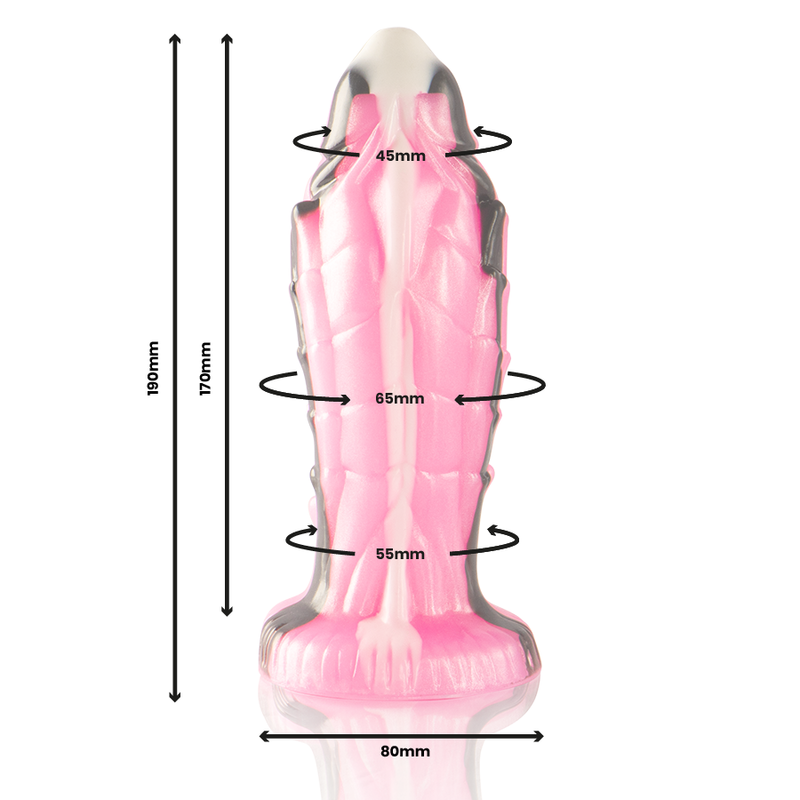 Dildo EPIC Tritón de la marca EPIC, diseño realista con textura reptil, color gris, ideal para placer y estimulación.