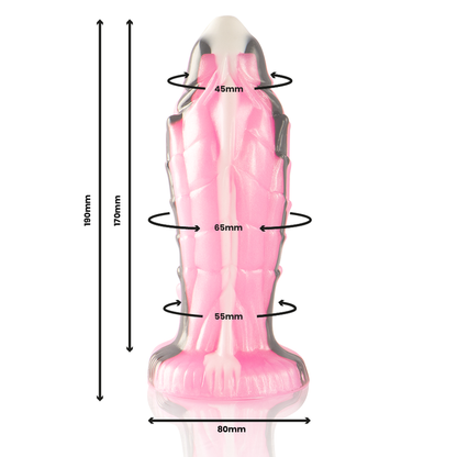 Dildo EPIC Tritón de la marca EPIC, diseño realista con textura reptil, color gris, ideal para placer y estimulación.