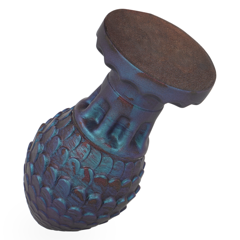 Plug anal en forma de huevo de dragón de la marca EPIC, tamaño L, con diseño detallado y superficie lisa para uso íntimo.