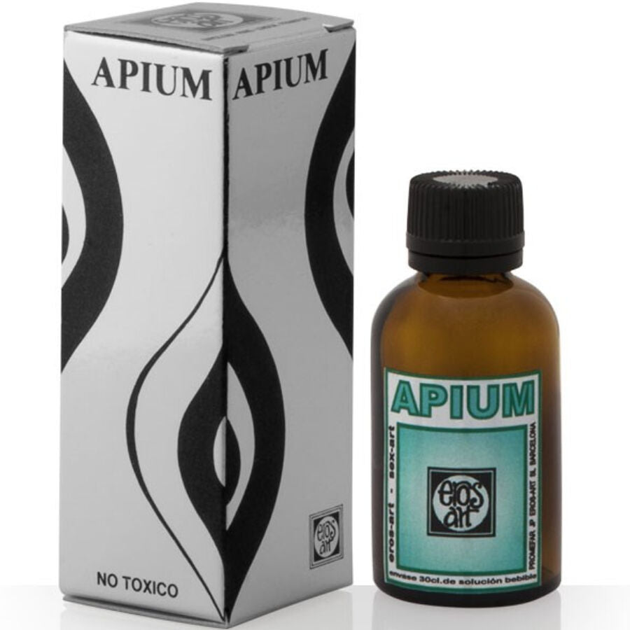 Gotas APIUM de EROS-ART, complemento alimenticio natural con vitaminas y extractos vegetales para energía y vitalidad.