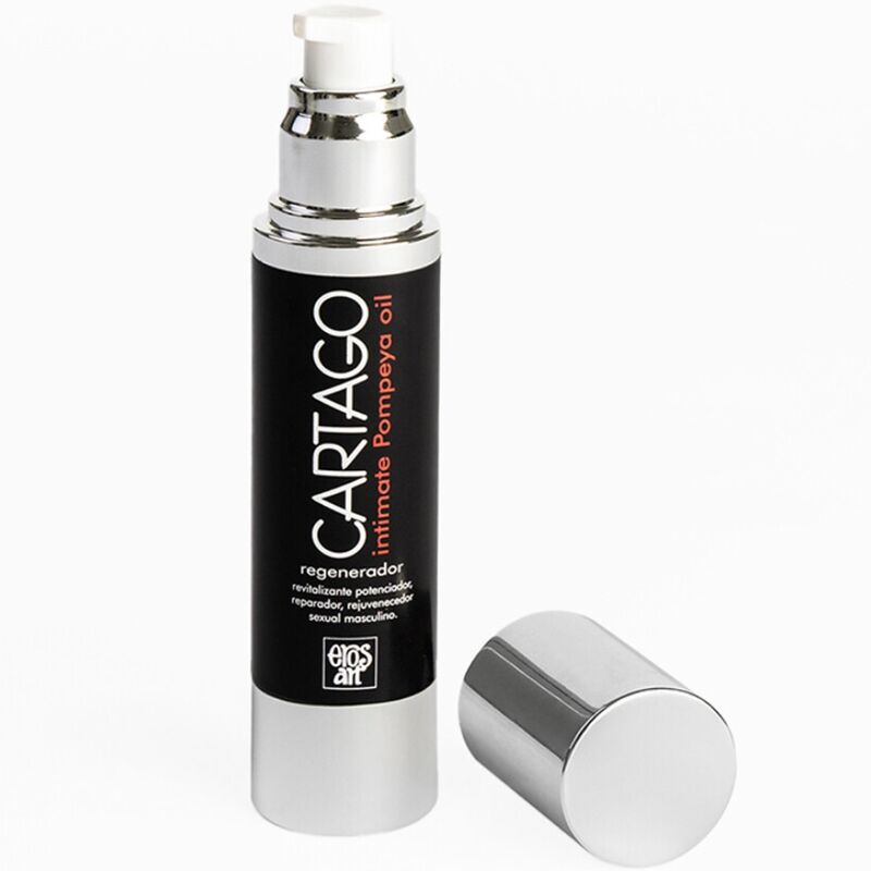 EROS-ART intimate stimulating oil for men, featuring a sleek bottle design and label showcasing the brand.