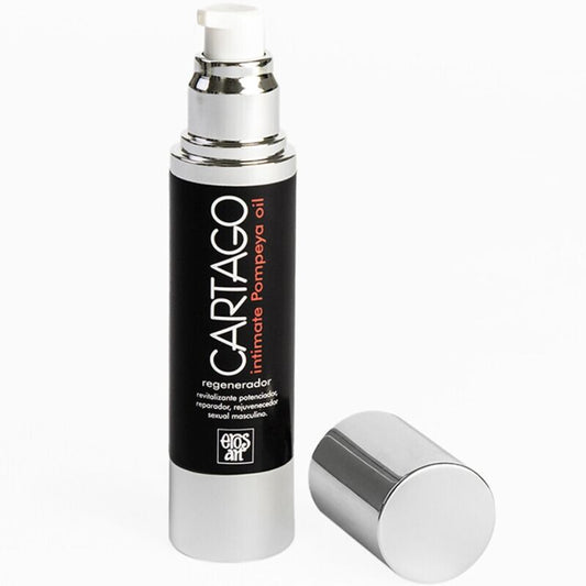EROS-ART intimate stimulating oil for men, featuring a sleek bottle design and label showcasing the brand.