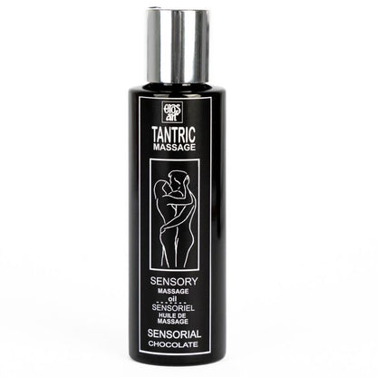 Aceite de masaje tántrico natural y afrodisíaco de chocolate de la marca EROS-ART en envase de 100 ml.