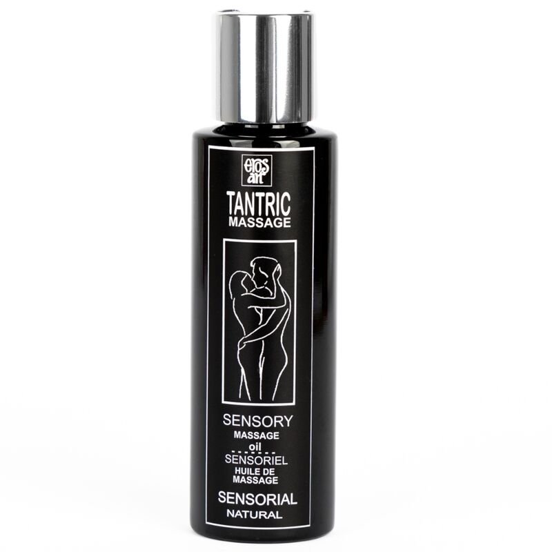 Natural tantric massage oil with aphrodisiac properties in a 100 ml bottle by EROS-ART.