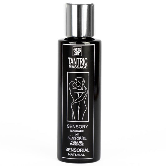 Natural tantric massage oil with aphrodisiac properties in a 100 ml bottle by EROS-ART.