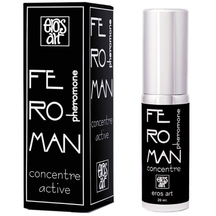 Perfume con feromonas EROS-ART Feroman, frasco de 20 ml, concentrado y diseñado para potenciar la atracción.