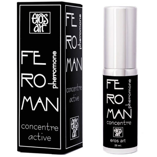 Perfume con feromonas EROS-ART Feroman, frasco de 20 ml, concentrado y diseñado para potenciar la atracción.