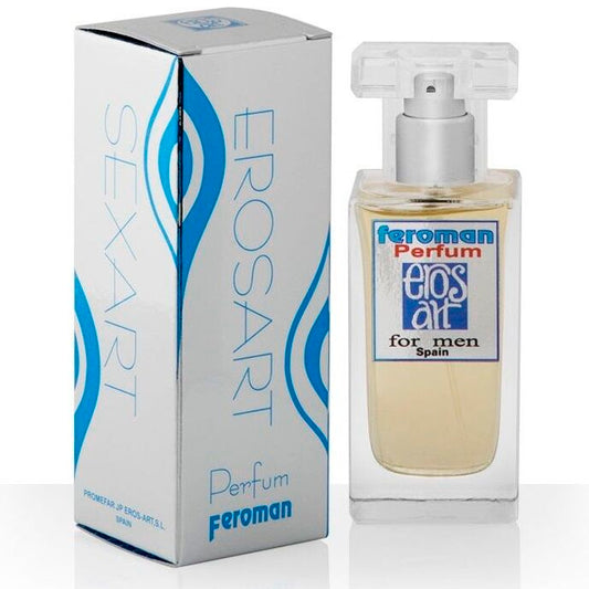 Eros-Art Feroman Perfume for Men, 50ml, featuring a sleek bottle design and branding on the label.