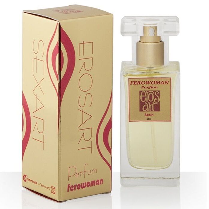 EROS-ART Ferowoman perfume for women in a 50 ml bottle with a sleek design and elegant label.