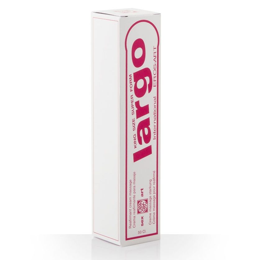 Crema alargamiento de pene EROS-ART LARGO en envase de 50 ml, crema para mejorar tamaño y rendimiento masculino.