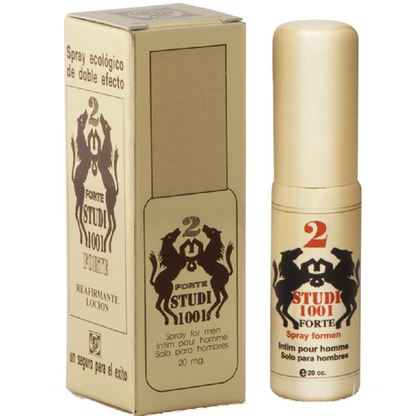 Spray retardante EROS-ART Studí Forte 1001 de 20 ml, envase con spray para uso personal y protección.