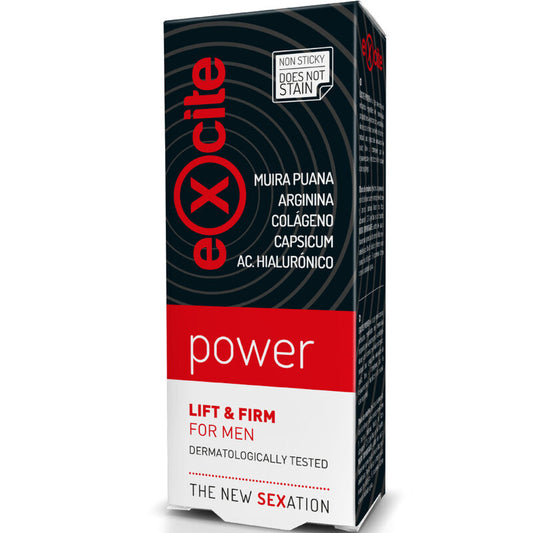 EXCITE Power Gel for erectile enhancement in a 20 ml tube, featuring a sleek design and clear labeling.