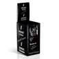 EXTASE SENSUAL chocolate body paint in a 10 ml tube, showcasing rich brown color and smooth texture in a playful setting.
