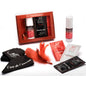 EXTASE SENSUAL travel sensual gift set featuring elegant packaging and assorted intimate items for romantic experiences.