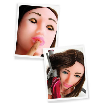 Extreme Toyz Fuck Me Mega Masturbator featuring a realistic brunette design in a lifelike texture.