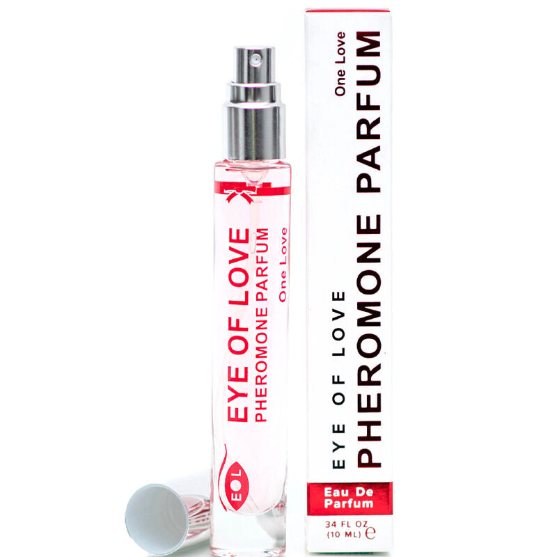 Perfume EOL de 10 ml de Eye of Love con feromonas, aroma seductora y envasado compacto, ideal para atraer y cautivar.