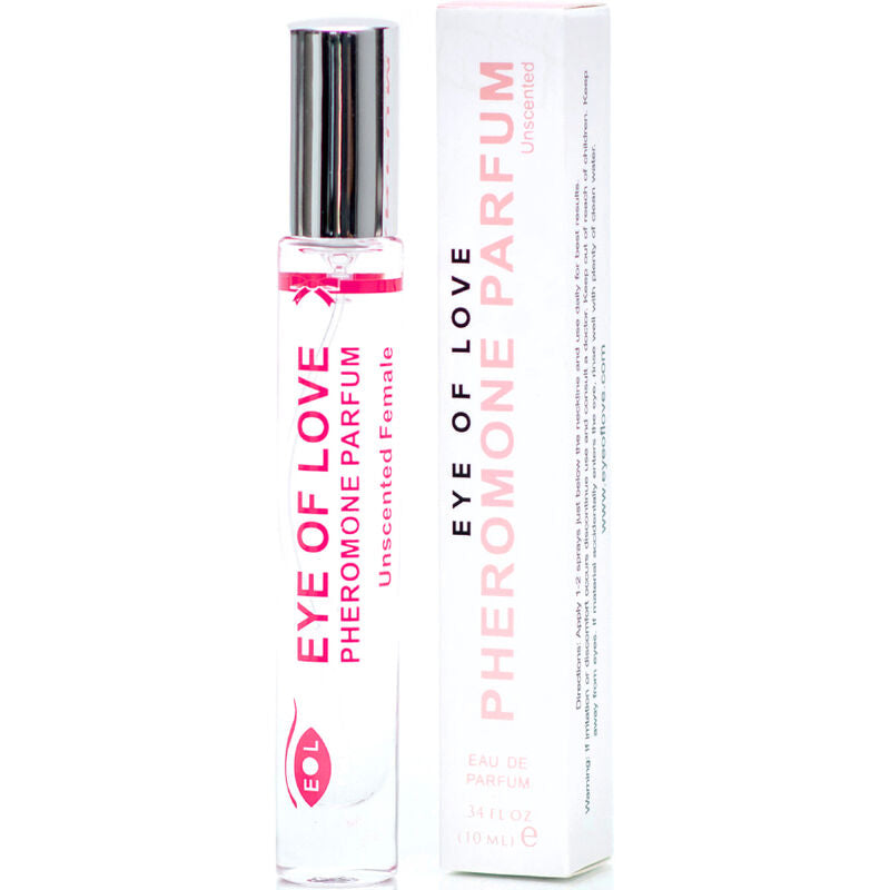 Perfume EYE OF LOVE EOL PHR feromonas de 10 ml sin aroma para ella, con frasco pequeño y elegante.