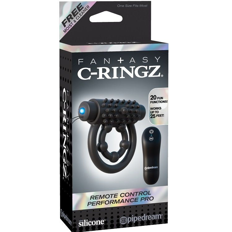 FANTASY C-RINGZ remote control performance ring, featuring a textured design for enhanced pleasure and stimulation.
