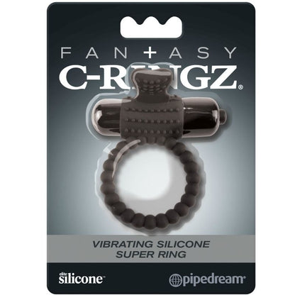 Anillo vibrador de silicona negro FANTASY C-RINGZ, con diseño ergonómico y textura suave para mayor comodidad y placer.