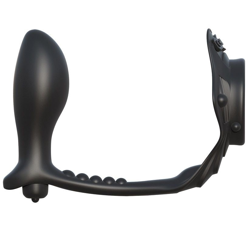 Fantasy C-Ringz Rock Hard enhancer ring with anal plug, showcasing its unique design and materials for enhanced pleasure.