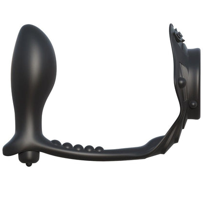 Fantasy C-Ringz Rock Hard enhancer ring with anal plug, showcasing its unique design and materials for enhanced pleasure.
