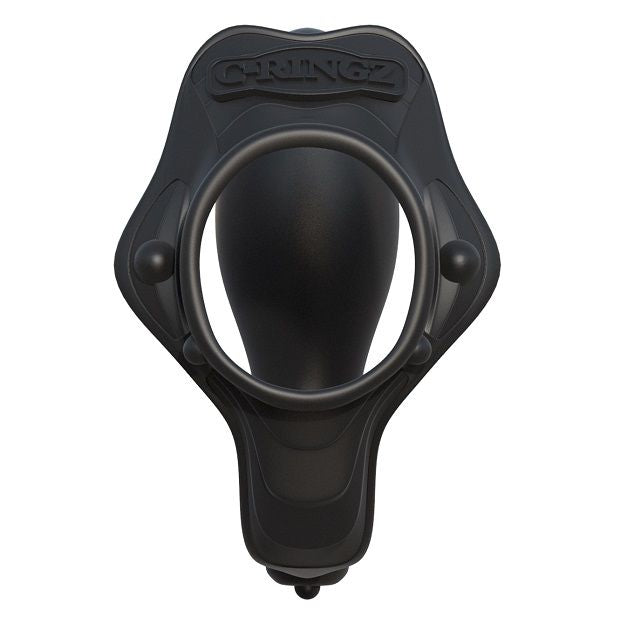 FANTASY C-RINGZ Rock Hard enhancer ring with anal plug, featuring a textured design for added stimulation.